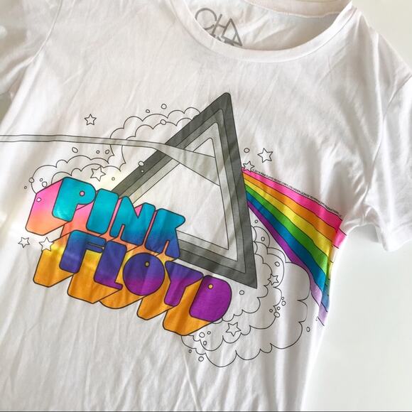 Chaser Tops - Chaser Pink Floyd Rainbow Slouchy Graphic Tee